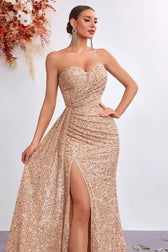 High-Waist Sequin Dress