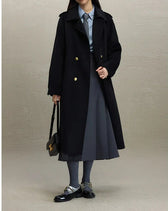 British Style Wool Red Coat Coats-241208