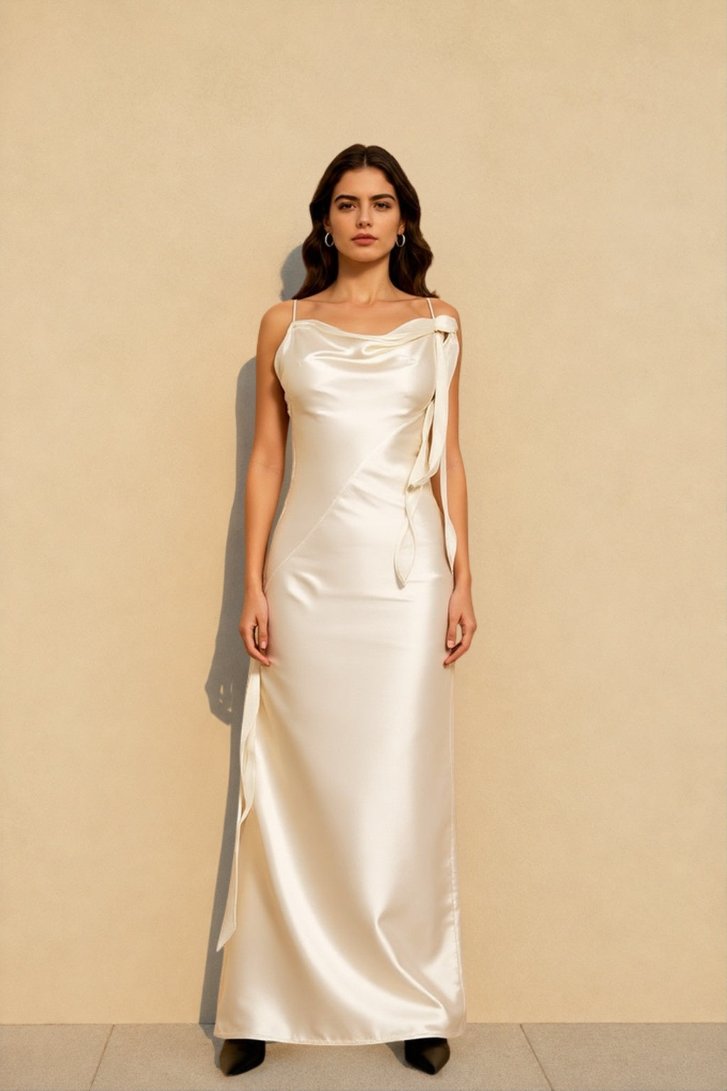 Cami Backless Maxi Silk Dress
