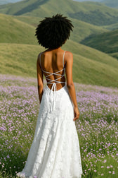 Backless Chiffon Maxi Dress