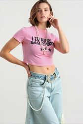 Vintage Y2K Fitted Crop T-shirts