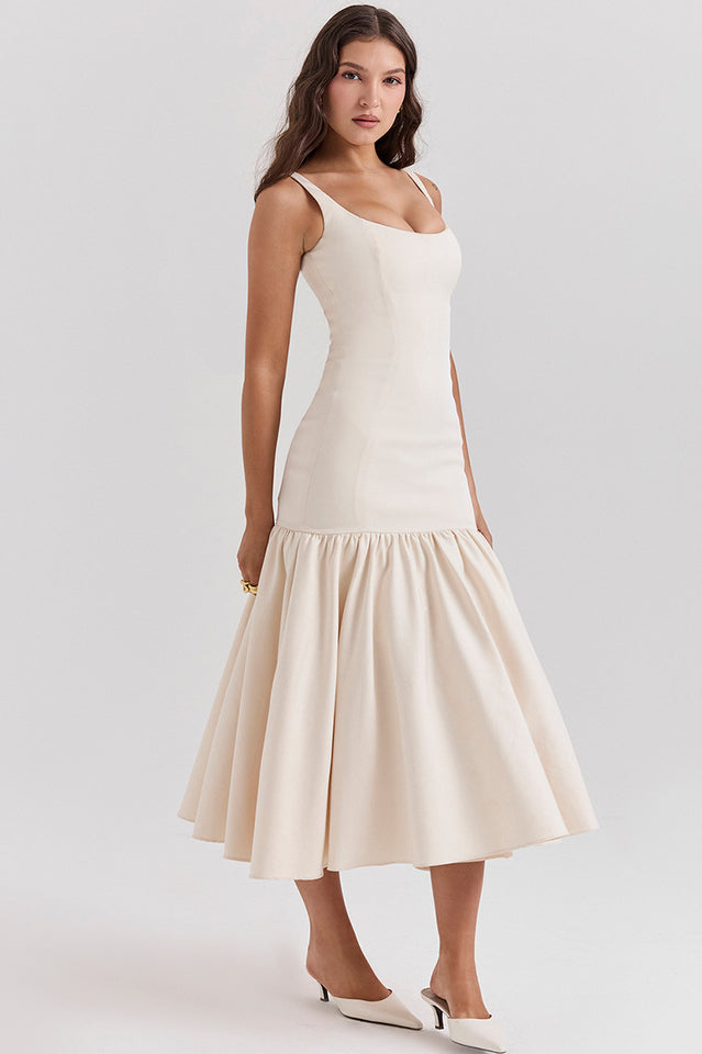 Dropped Amore Waist Midi Dress