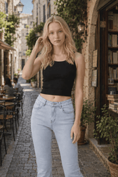 Chic High Waist Stretch Bootcut Jeans