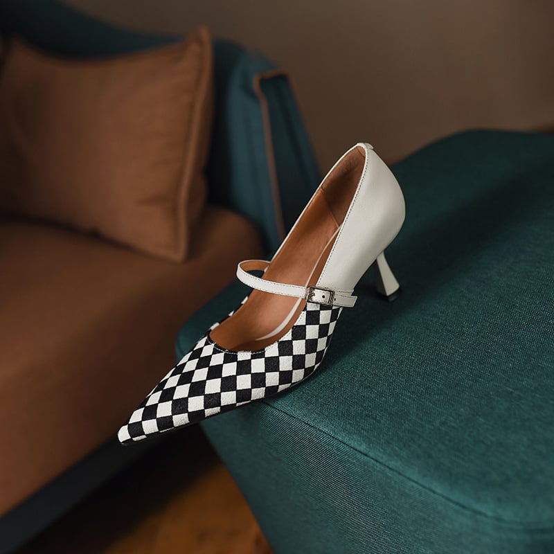 Nina Pointy Toe Stiletto Mary Jane Shoes