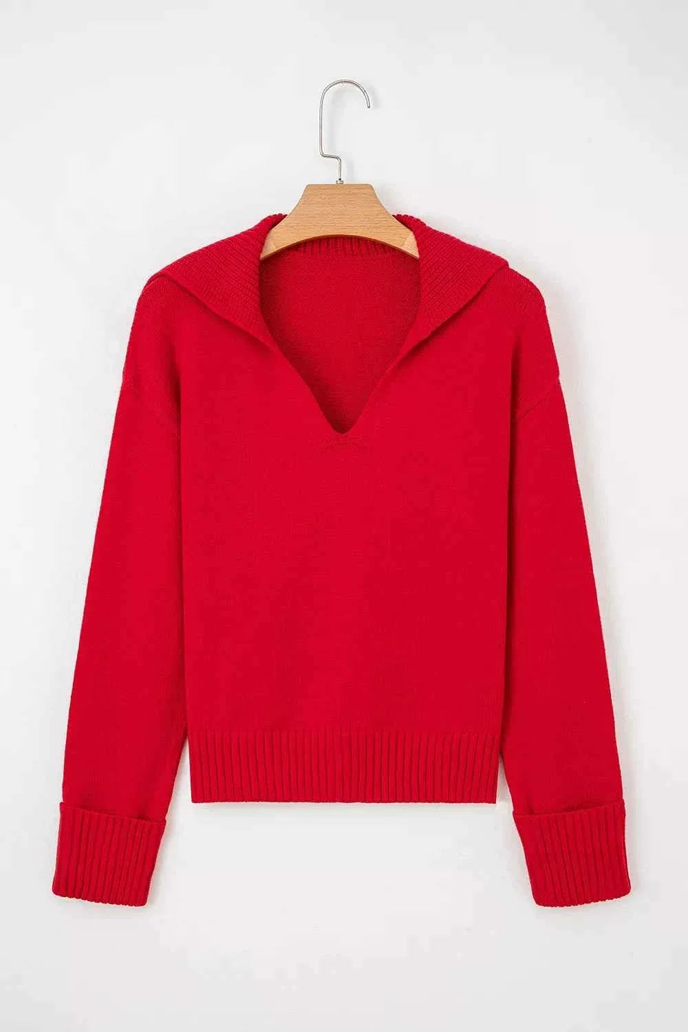 Ribbed Hem Long Sleeve Sweater