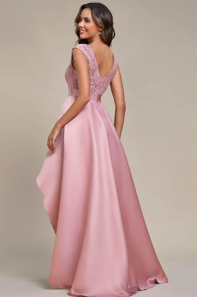 Blush Ruffled Hem Prom Dress