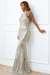 Halter-Neck Sequin Dress