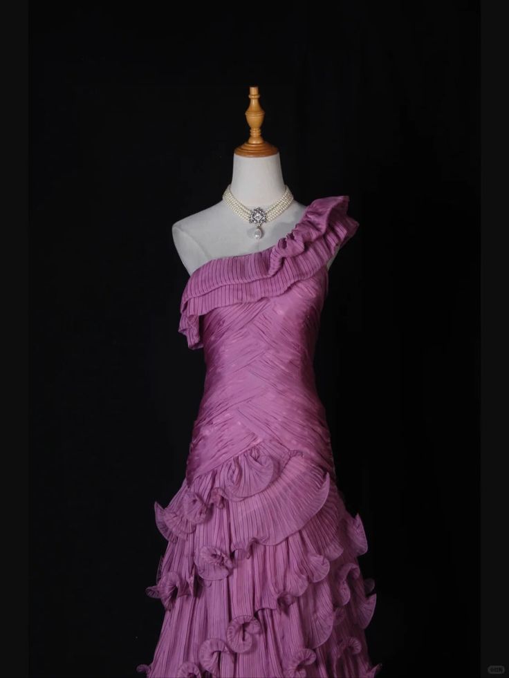 One Shoulder Formal Dress Mermaid Chiffon Evening Gowns Stunning Prom Dresses