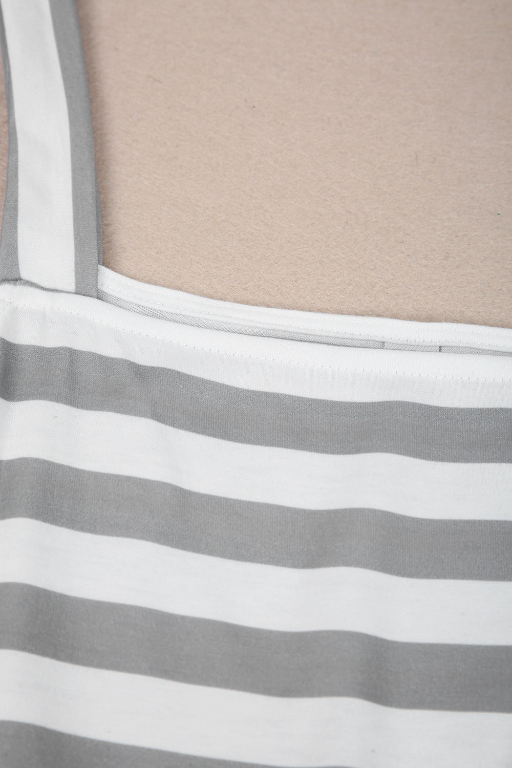 Popular Striped Print Sleeveless Maxi Dress