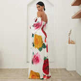 Floral Off Shoulder Smocked Long Sleeve Maxi Dress 5