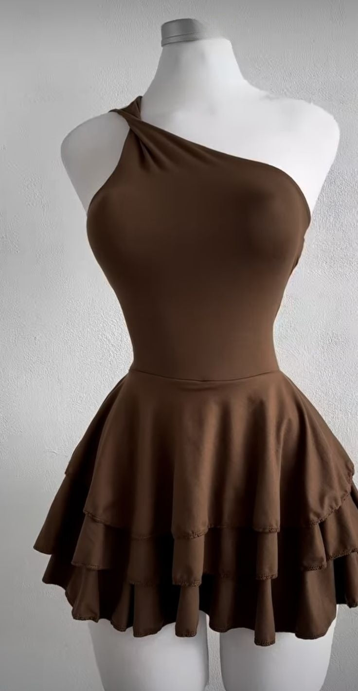 Brown Sexy Short Evening Dress Cocktail Dresses Short Party Dress