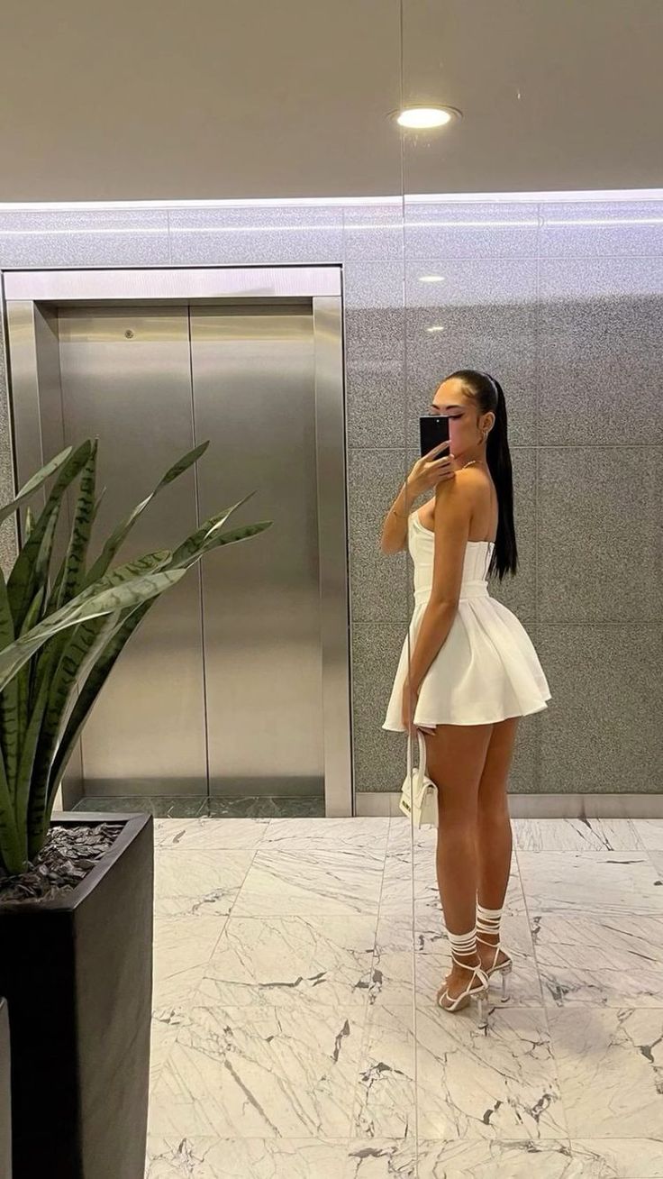 Cute White Strapless Homecoming Dress,White Party Dress