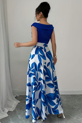 Floral Print Pocket A-Line Maxi Dress 4