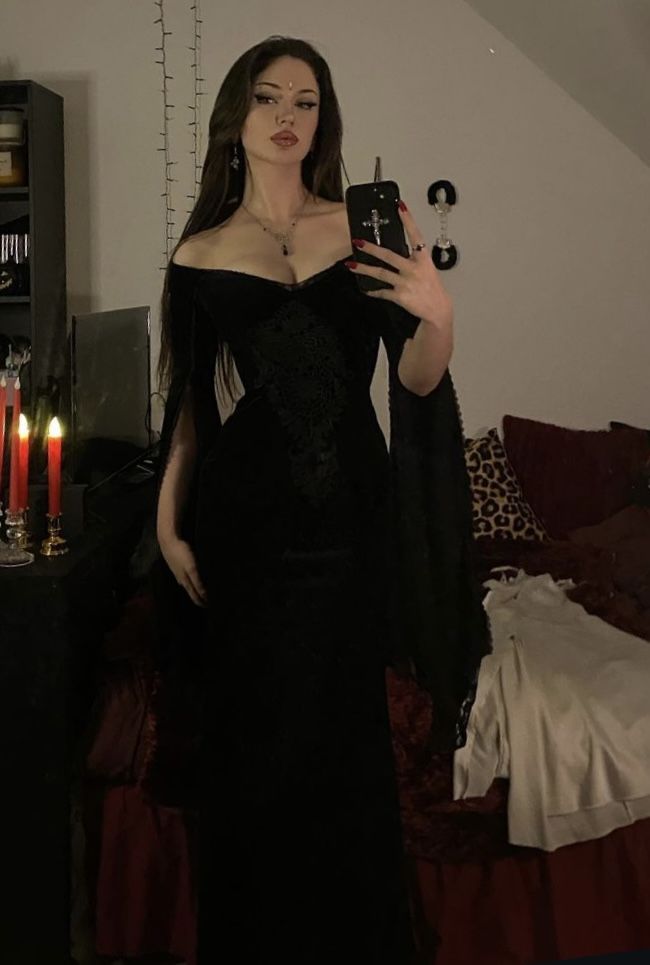 Black Off Shoulder Sexy Prom Dresses Formal Evening Dress