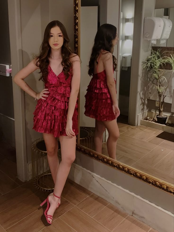 Red Short Prom Evening Dress Homecoming Dress Short Party Dress    fg7749