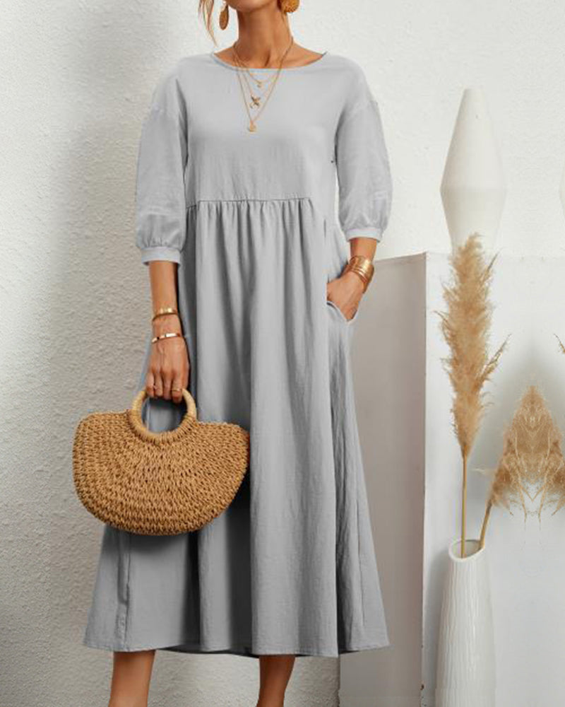 Noelia Long Dress For Dress with Relaxed Fit and Modern Casual Wear