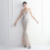Taisia Formal Stylish Sequin Scroll Dress