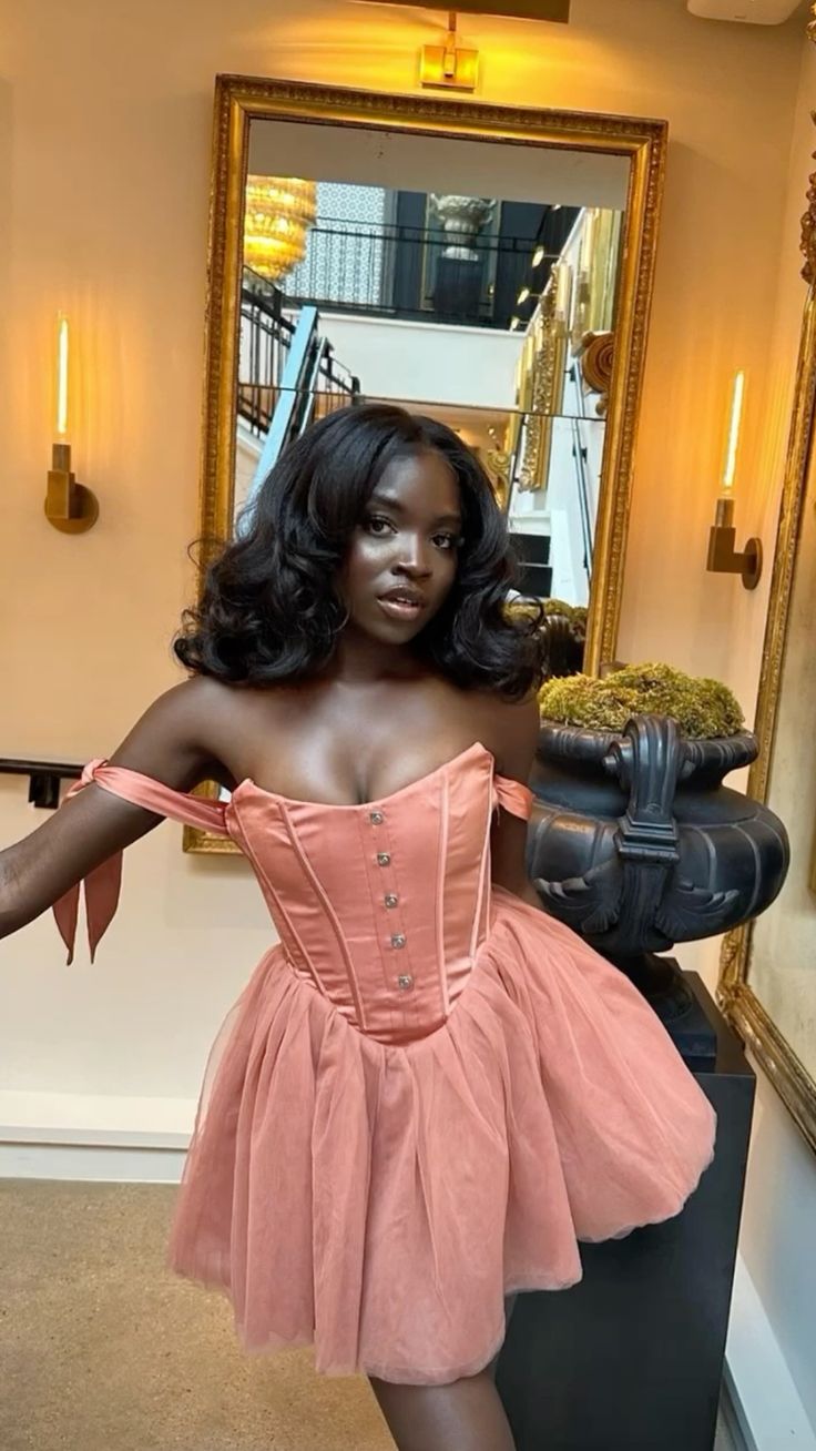 Off The Shoulder Birthday Dress Pink Homecoming Dress Short Party Dress