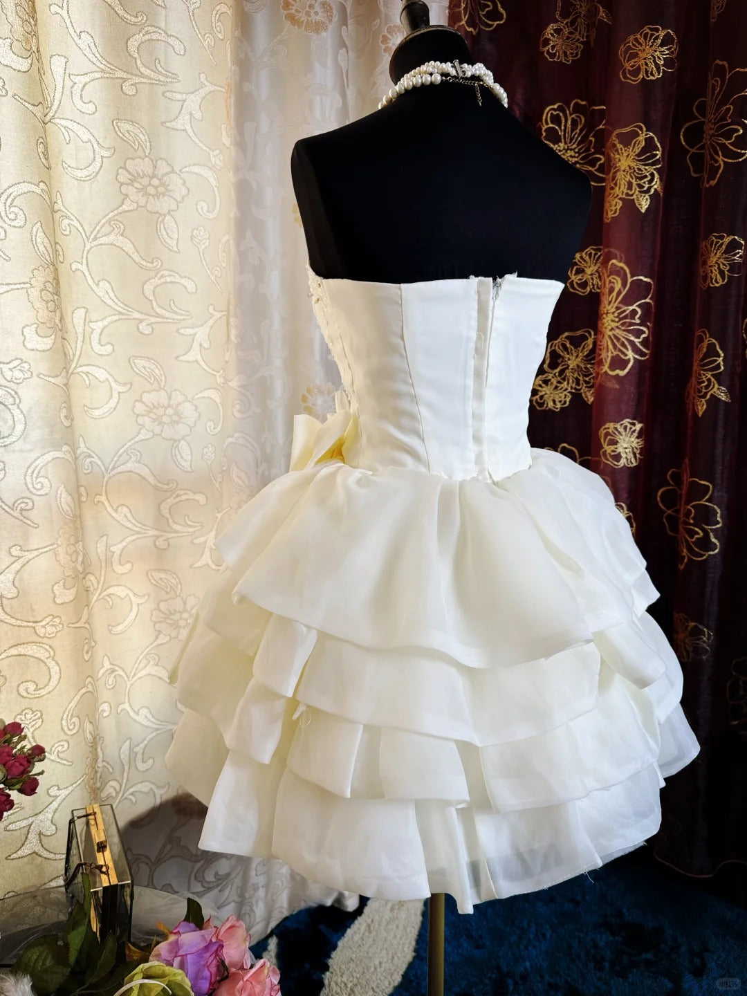 A Line Birthday Outfit Short Evening Dress Short Party Dress Vintage Homecoming Dress   fg8086