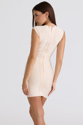 Deep V-Neck Cap Sleeve Bandage Bodycon Mini Dress 11