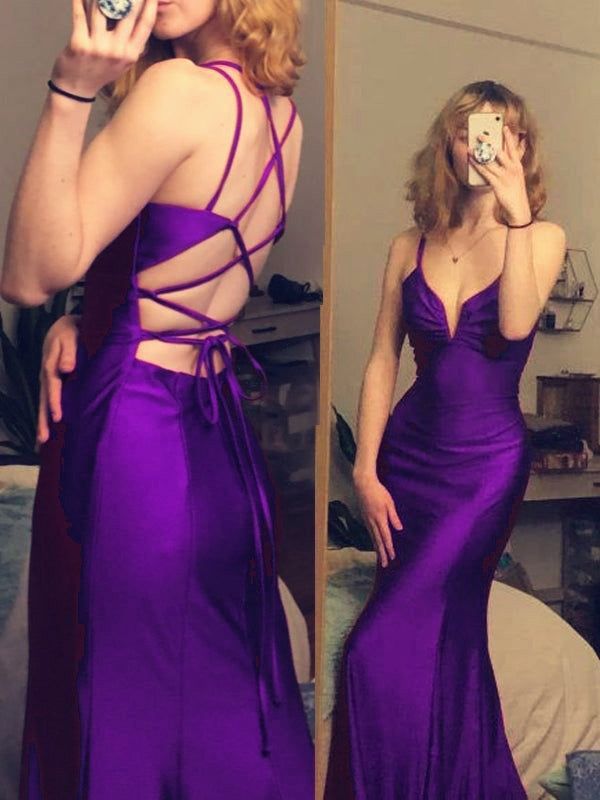 mermaid long prom dress v-neck tight simple prom dress    fg7648