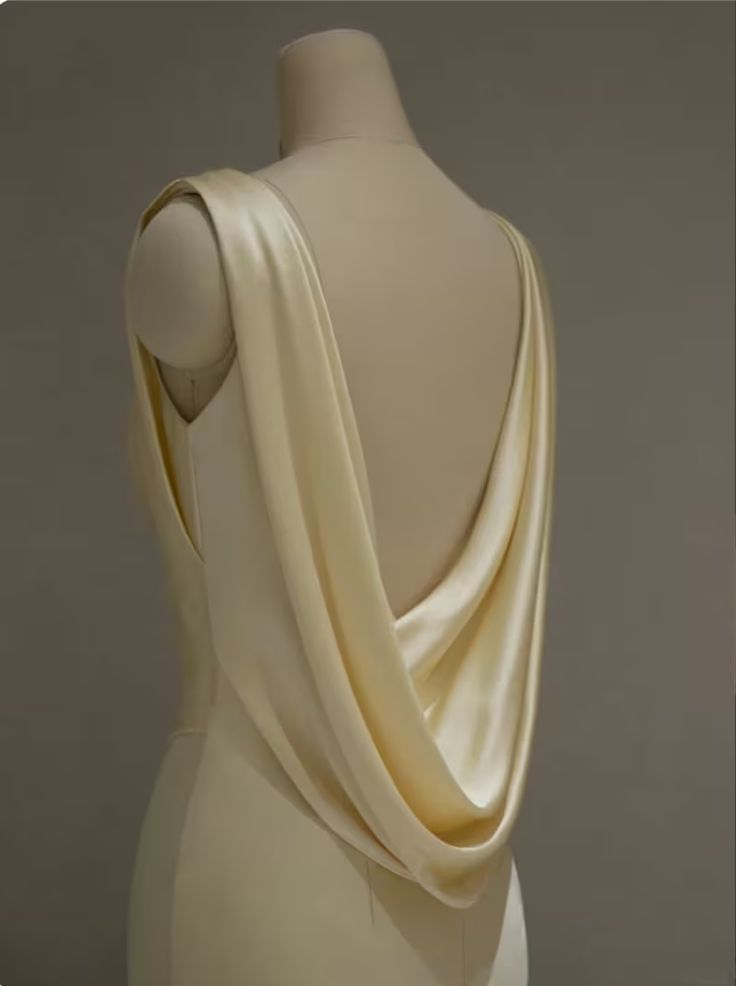 Pastel Yellow Satin Backless Mermaid Long Prom Dress