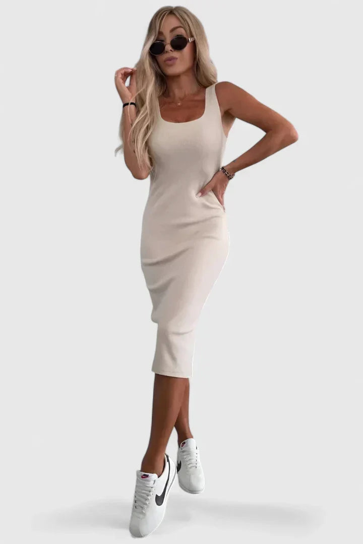 Button Bomber Cardigan and Bodycon Midi Dress Two Piece Set