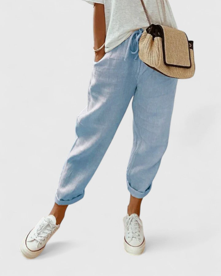 Drawstring Waist Tapered Jogger Pants