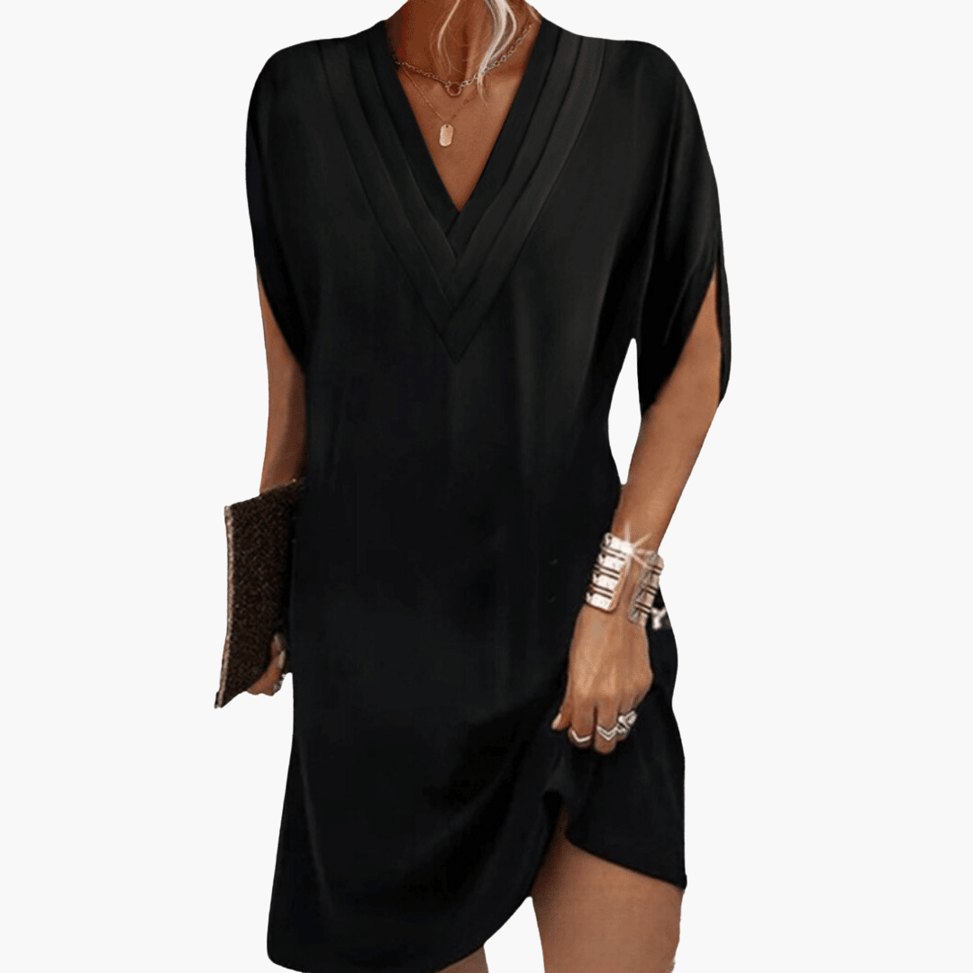 Caroline | Effortless Elegance Shift Dress Black