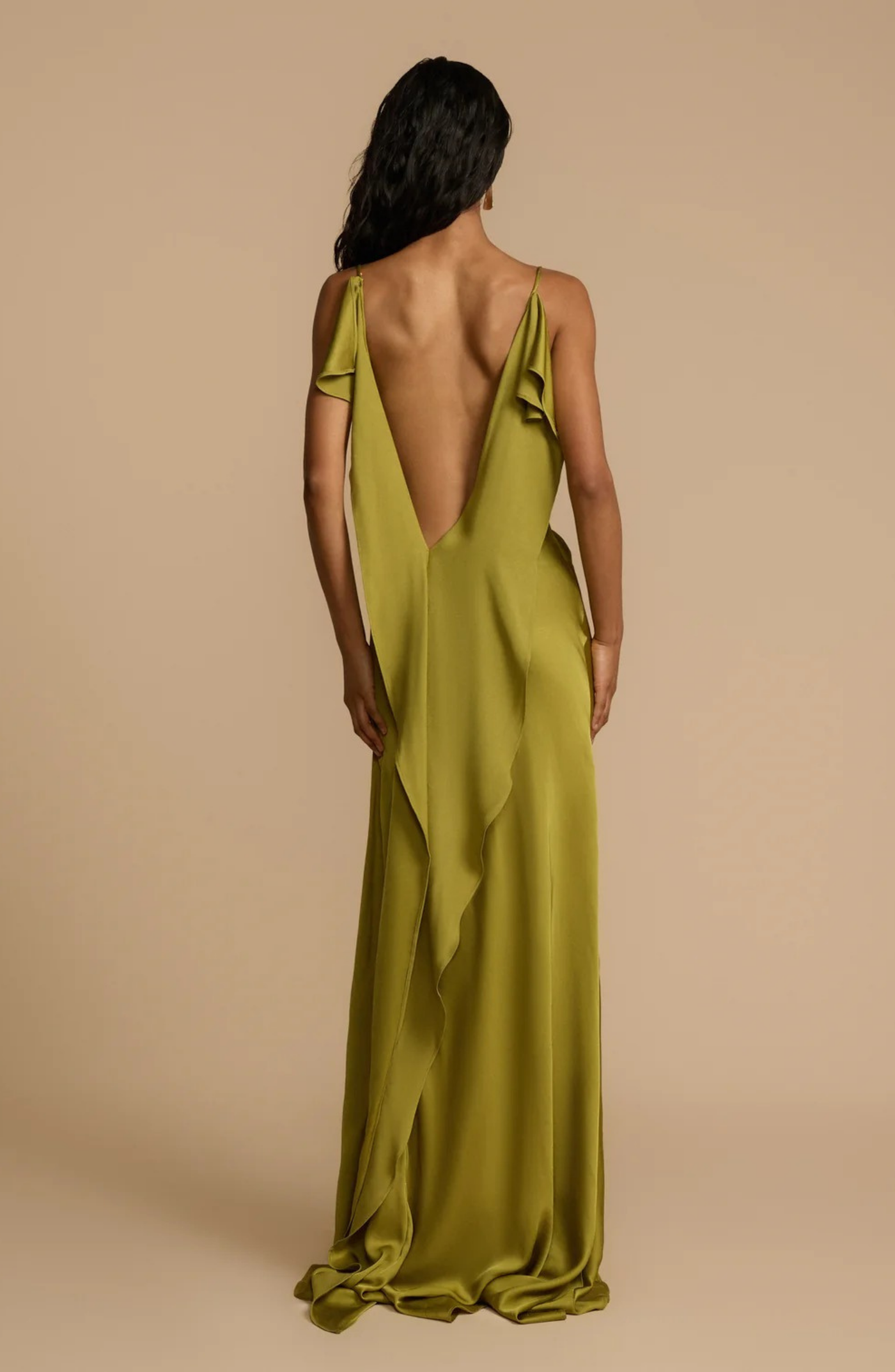 Satin Cowl Neck High Split Slip Maxi Dress 2