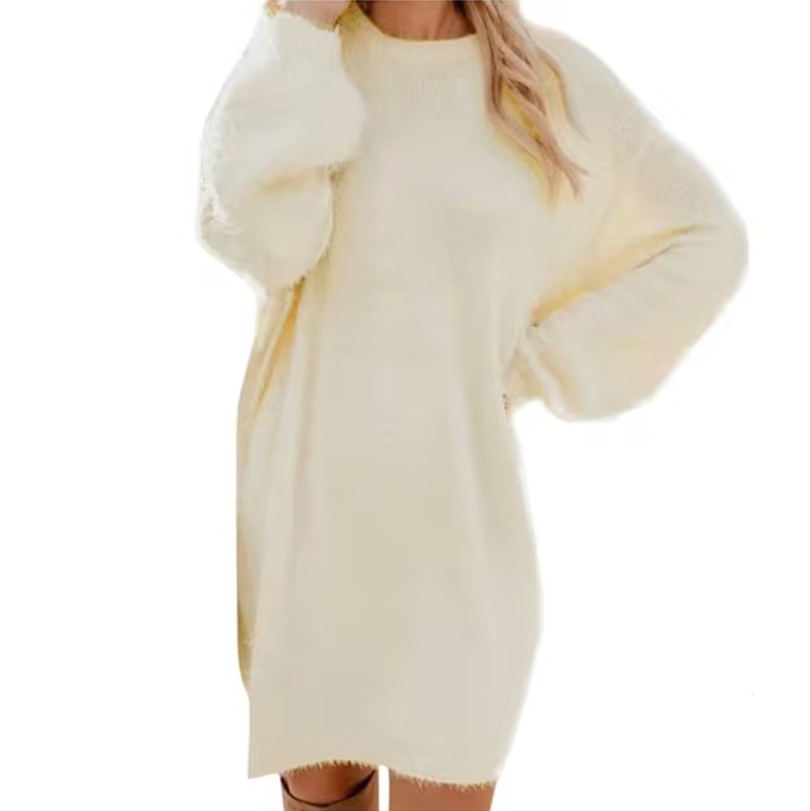 Olga Casual Knit Dress Dress with Relaxed Fit and Streetwear Style