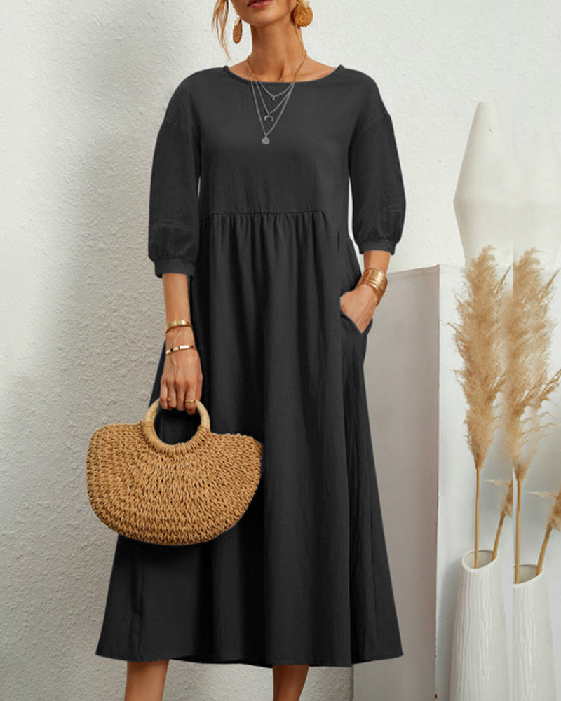 Noelia Long Dress For Dress with Relaxed Fit and Modern Casual Wear