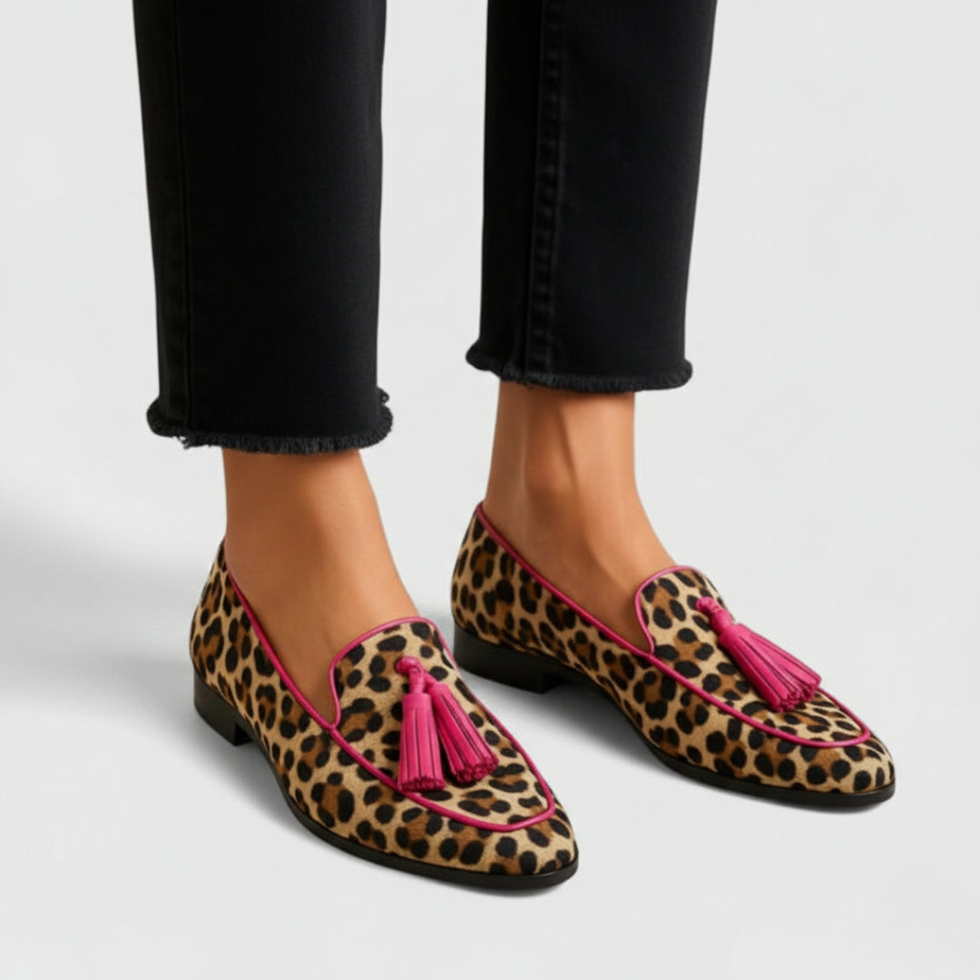 Buckle Strap Faux Leather Loafers