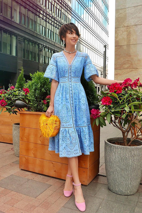 Spend Some Time Lace Midi Dress - 3 Colors 5