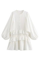 It's Another Day Crochet Lace Long Sleeve Mini Dress - View 6