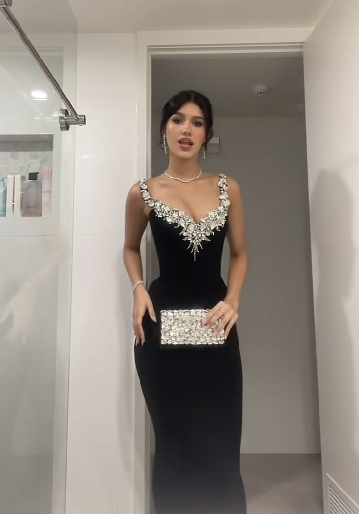 Black Mermaid Sexy Long Formal Dress Evening Party Dresses