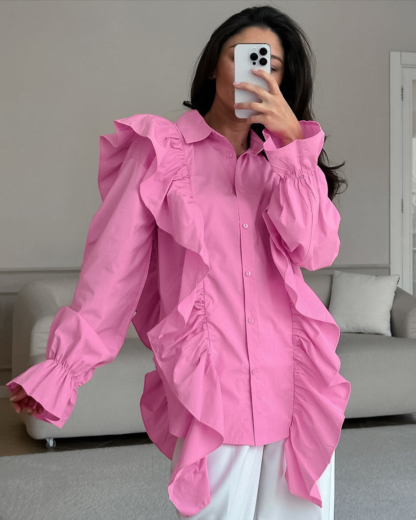 Ruffle Babe Shirt - Pink