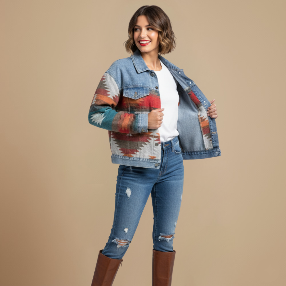 Retro Denim Patchwork Jacket
