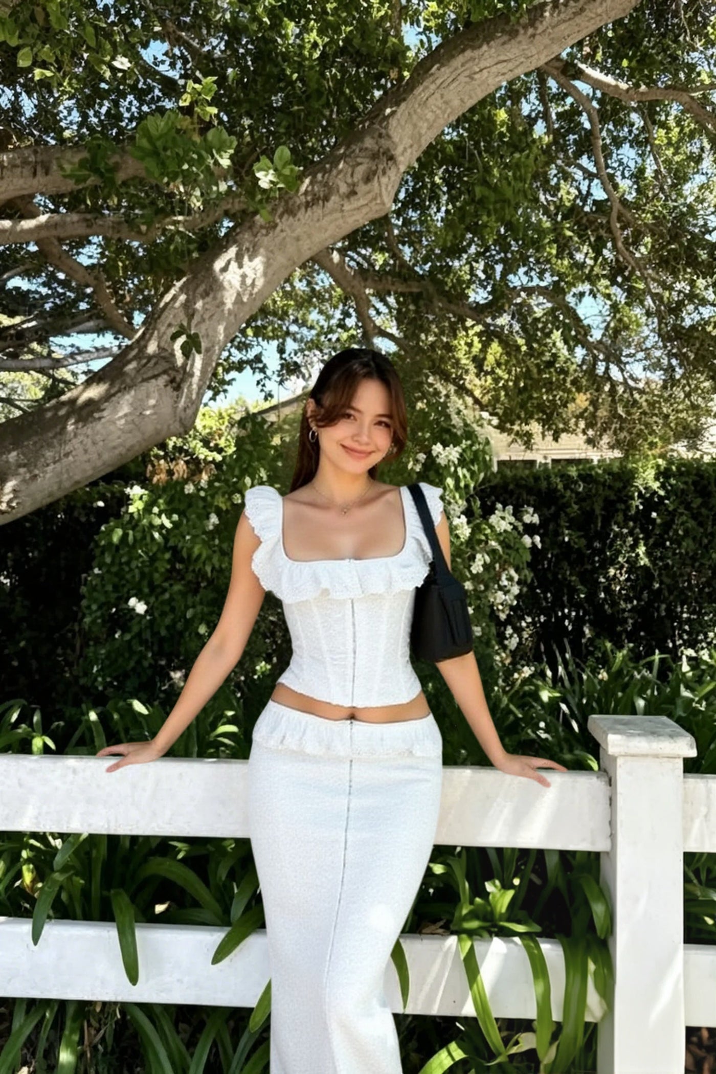 Lace-Up Corset Crop Cami Top