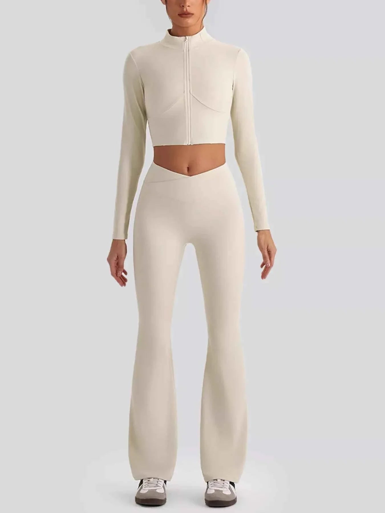 Seamless Criss-Cross V-Neck Tank and Leggings Active Set