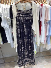 Floral Print Spaghetti Strap Smocked Maxi Dress 2