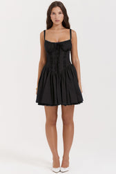 Allure Lace Trim Solid Slip Dress 14