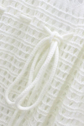 Knit Hollow Out Fringe Beach Maxi Cover Up