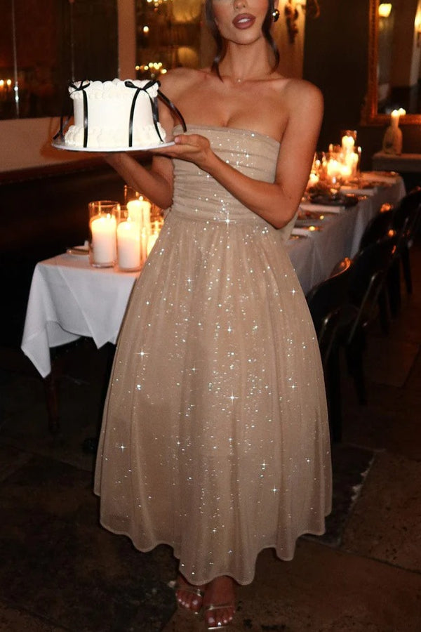 Kaylee Elevated Off Shoulder Backless Maxi Dress with Bow Chic Silhouette Collection