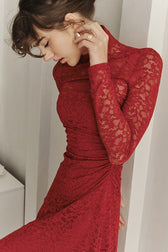 Lace Long Sleeve Maxi Dress 3