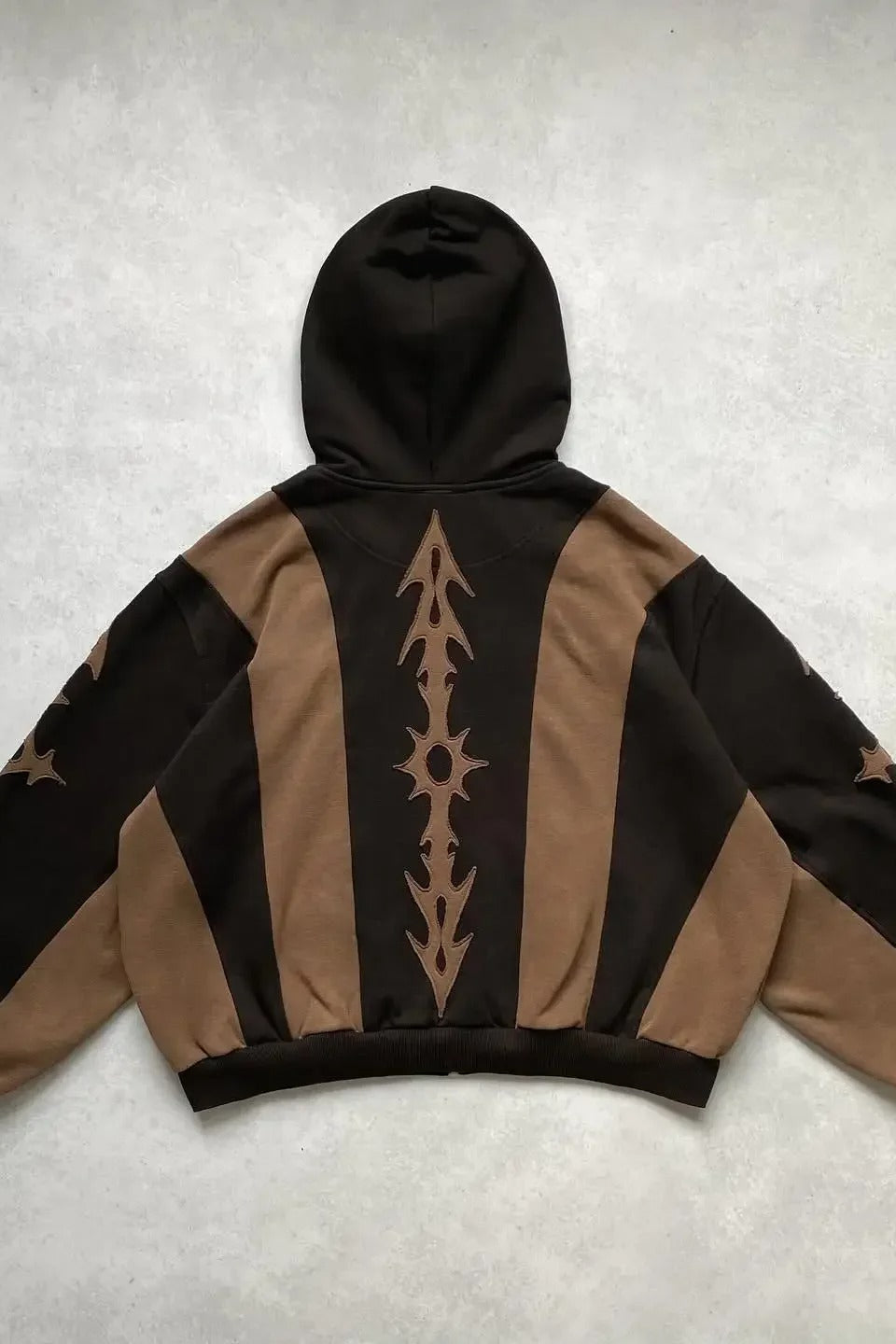 Embroidered Geometric Gothic Hoodie