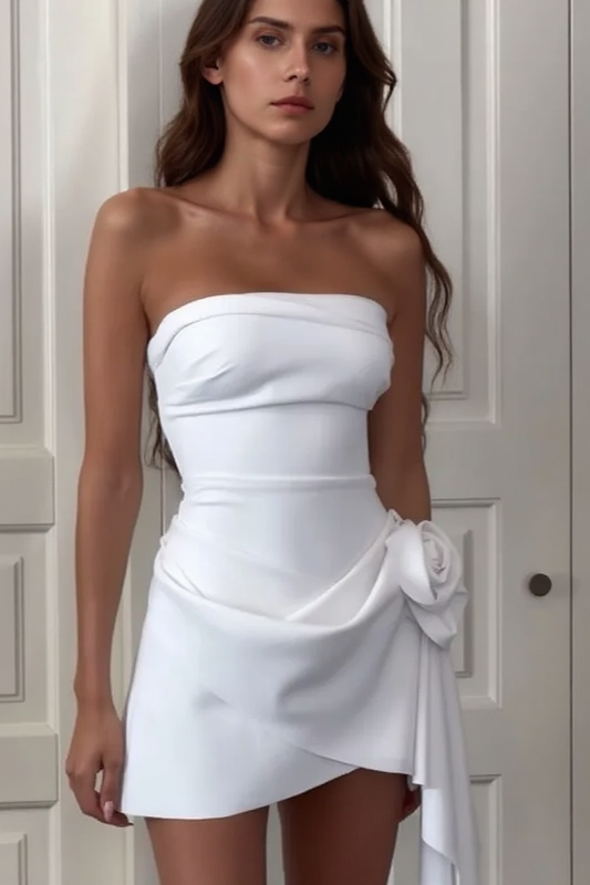 Ruched Floral Dress