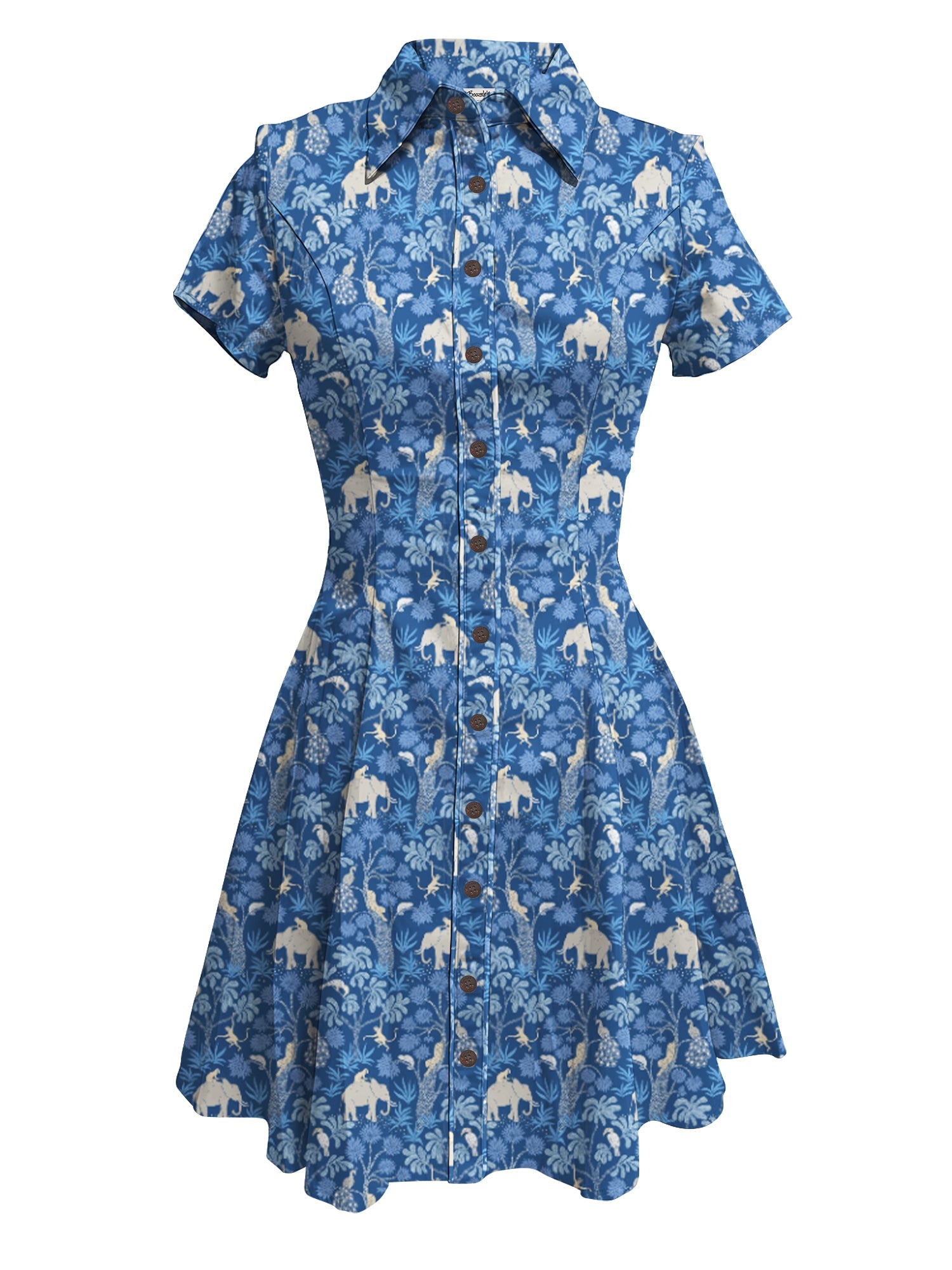 Elephant Monkey Jungle Park- 100% Cotton Dress