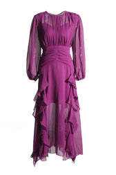 Leonie Ballon Stylish Sleeve Maxi Dress