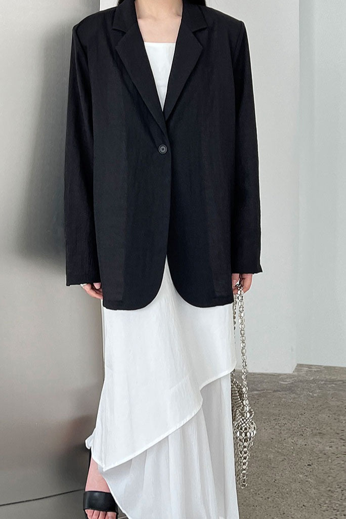 Lightweight Linen-Look Blazer